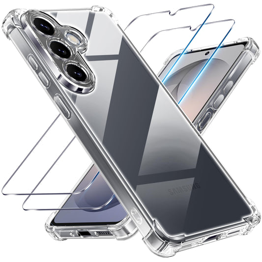 Tentoki Crystal Clear Protection Kit for Samsung Galaxy S26 Plus / S26+ 5G - Case + 2 HD Glass