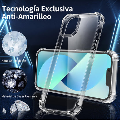 Tentoki Crystal Clear Protection Kit for iPhone 13 Mini - Case + 2 HD Glass