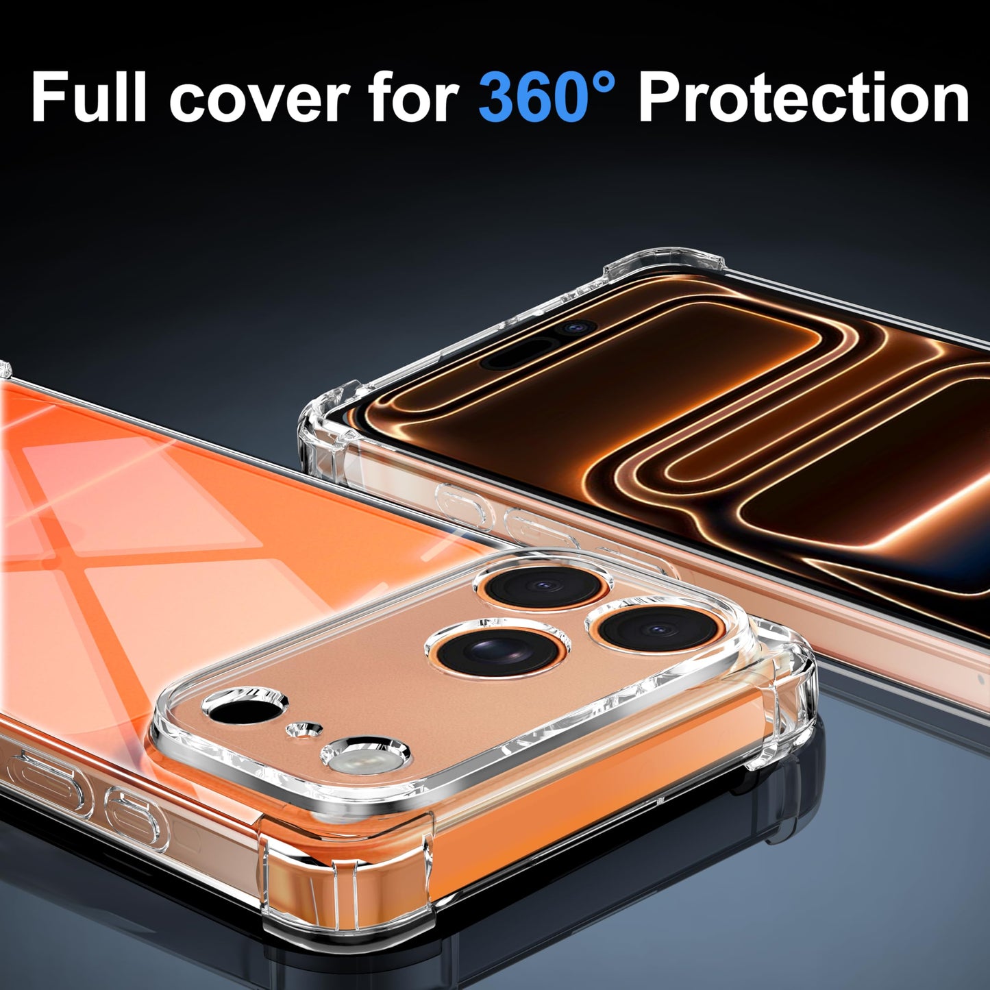Tentoki Crystal Clear Case for iPhone 17 Pro