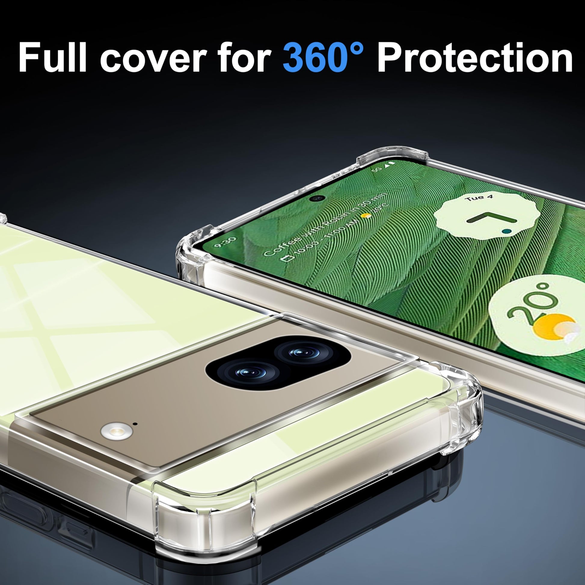Tentoki Crystal Clear Case for Google Pixel 7
