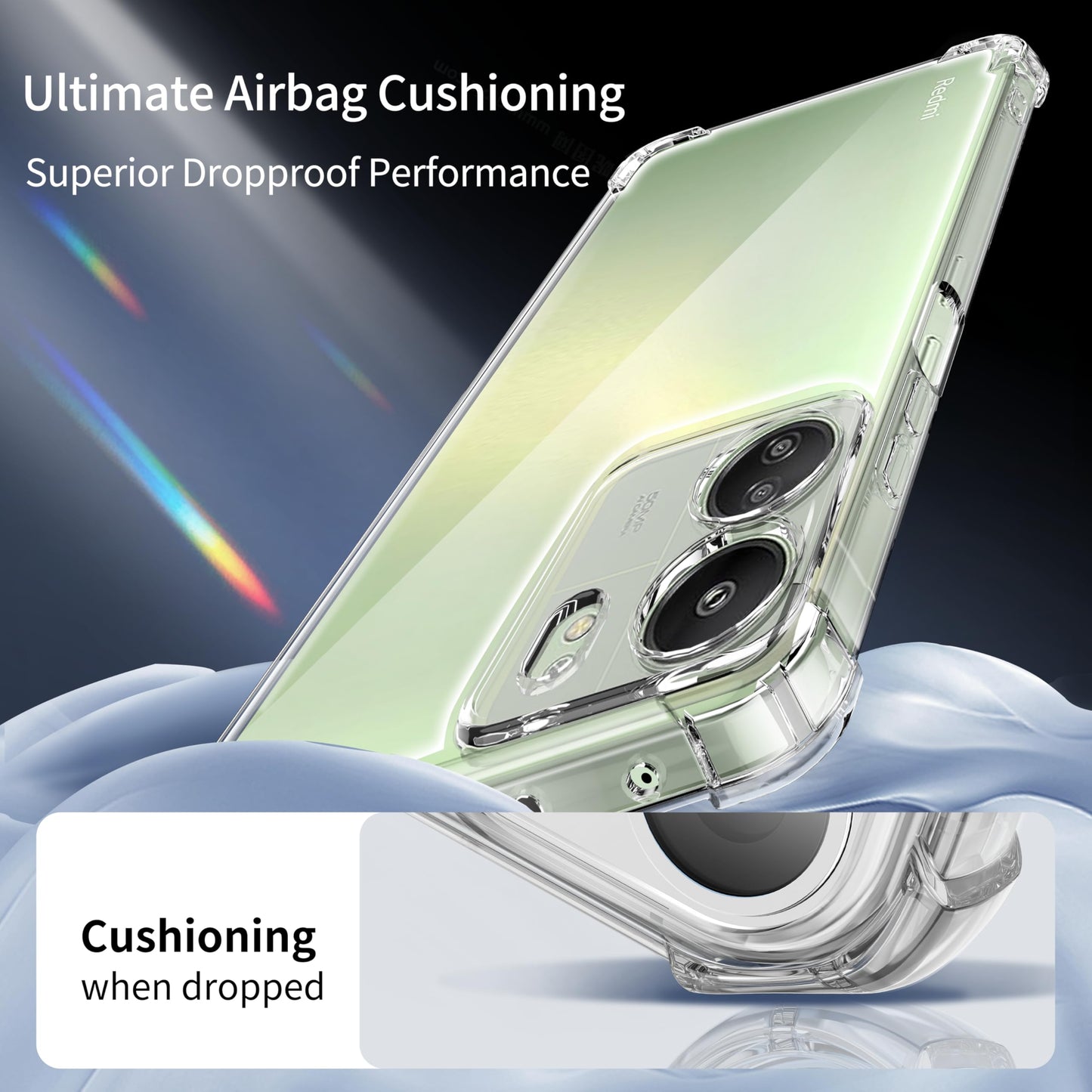Tentoki Crystal Clear Case for Xiaomi Redmi 13C / Poco C65