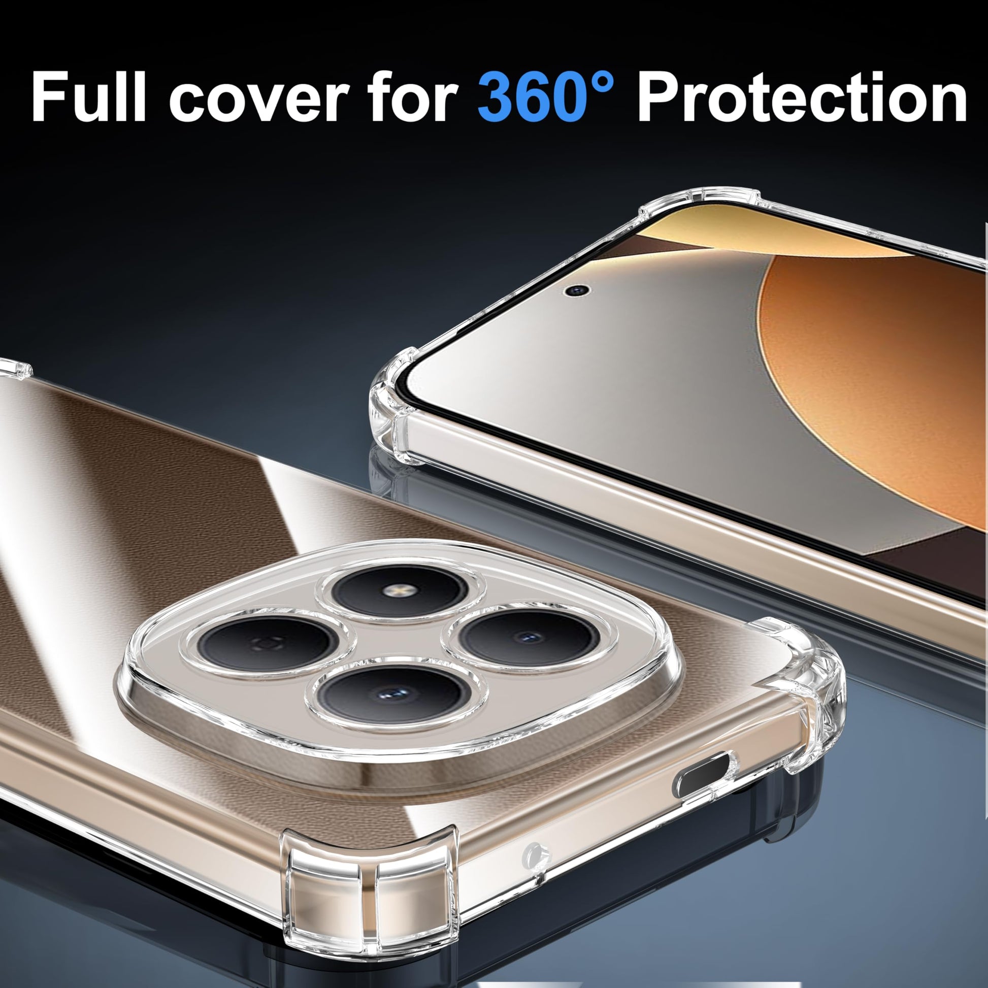 Tentoki Crystal Clear Case for Xiaomi Redmi Note 15 Pro Plus 5G