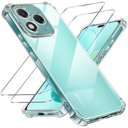 Tentoki Crystal Clear Protection Kit for Honor 400 Lite - Case + 2 HD Glass