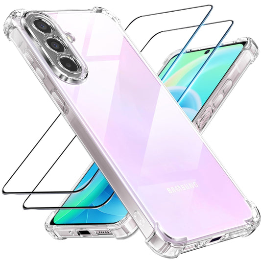 Tentoki Crystal Clear Protection Kit for Samsung Galaxy A57 - Case + 2 HD Glass