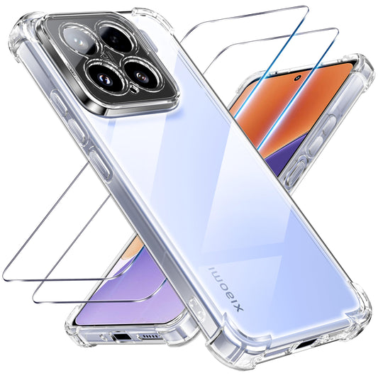 Tentoki Crystal Clear Protection Kit for Xiaomi 15 - Case + 2 HD Glass
