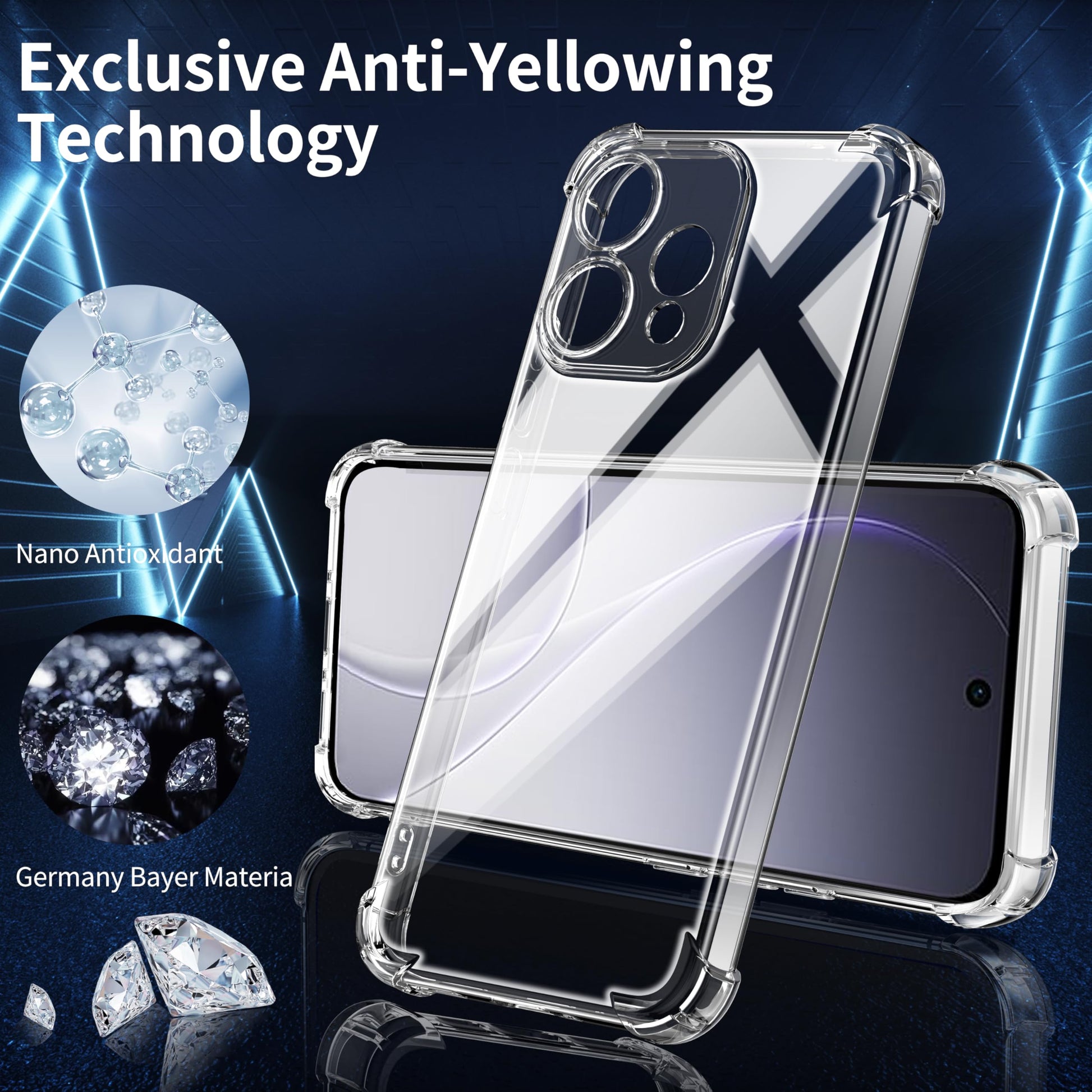Tentoki Crystal Clear Case for OPPO Reno 15 国际版