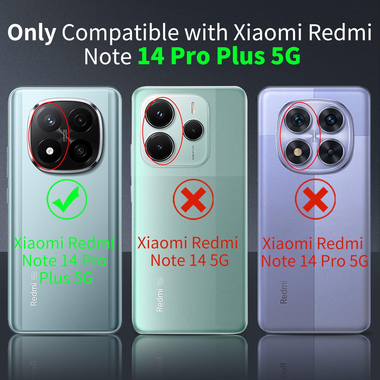 Tentoki Crystal Clear Case for Xiaomi Redmi Note 14 Pro Plus 5G