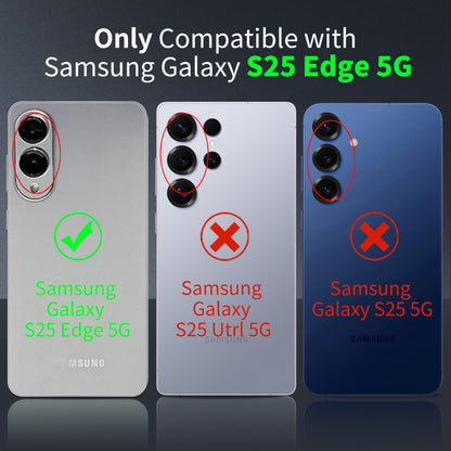 Tentoki Crystal Clear Case for Samsung Galaxy S25 Edge