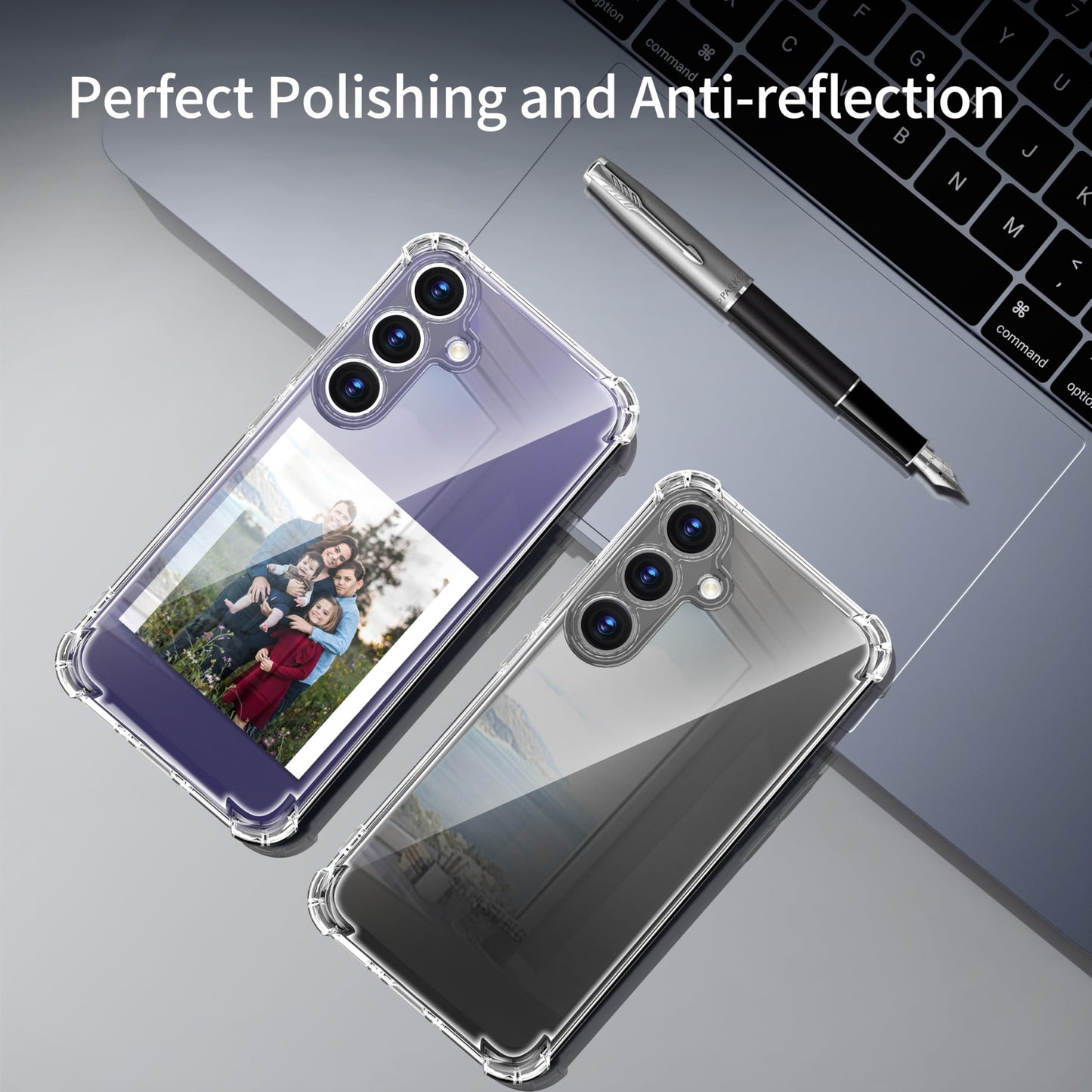 Tentoki Crystal Clear Protection Kit for Samsung Galaxy S24+ / S24Plus - Case + 2 HD Glass
