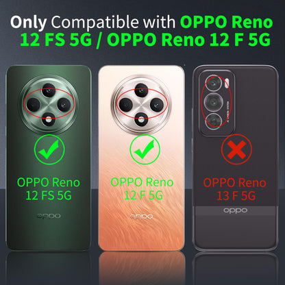 Tentoki Crystal Clear Protection Kit for OPPO Reno 12 FS 5G / OPPO Reno 12 F 5G - Case + 2 HD Glass