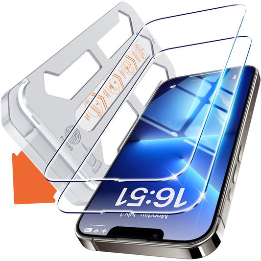 Tentoki Flash Fit Classic HD Clear Glass for iPhone 13 Pro Max / iPhone 14 Plus - 2 Pack
