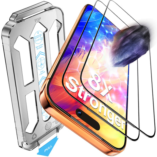 Tentoki Flash Fit Pro HD Clear Glass for iPhone 17 Pro - 2 Pack