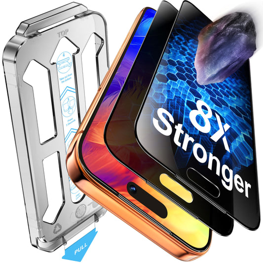 Tentoki Flash Fit Pro Privacy Glass for iPhone 17 Pro - 2 Pack