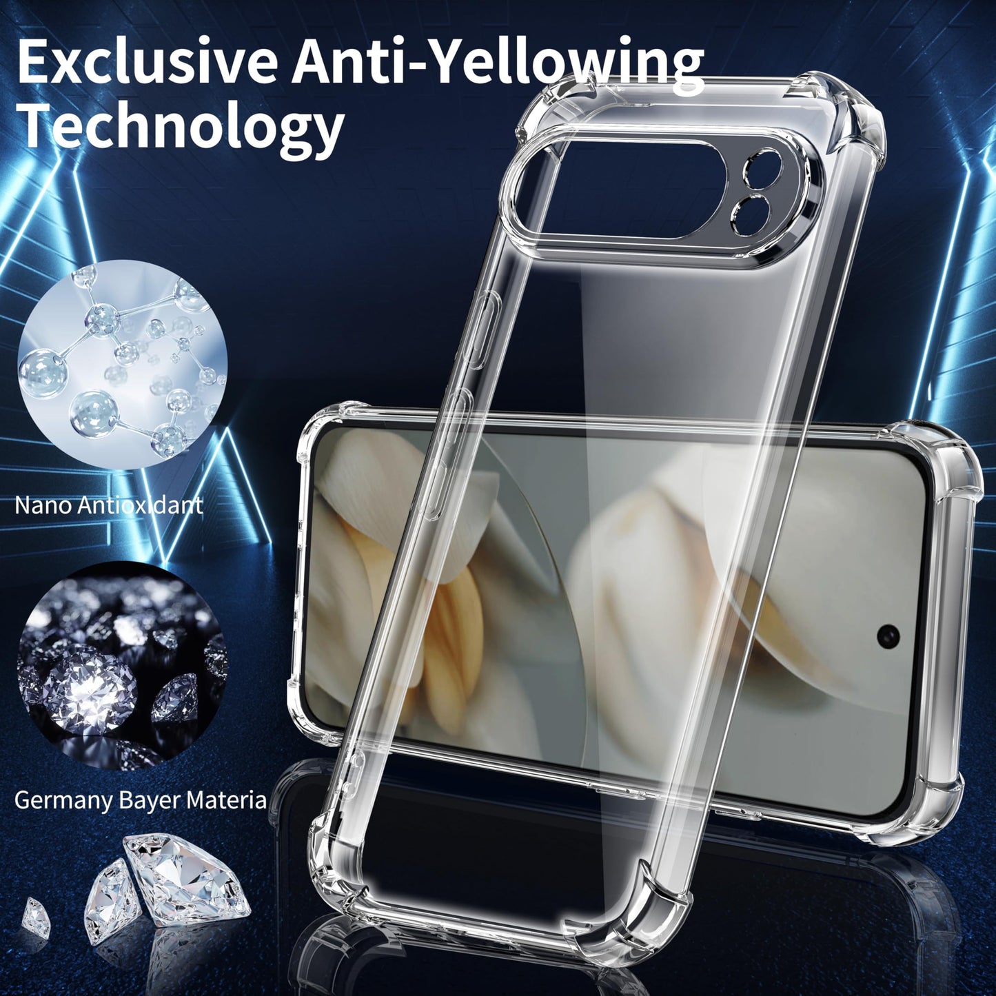 Tentoki Crystal Clear Case for Google Pixel 10 Pro XL
