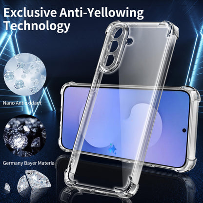 Tentoki Crystal Clear Protection Kit for Samsung Galaxy S25 FE - Case + 2 HD Glass