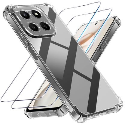 Tentoki Crystal Clear Protection Kit for Honor 400 Smart - Case + 2 HD Glass