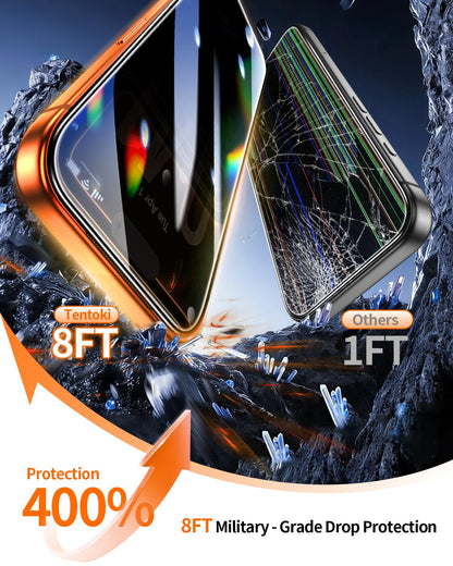 Tentoki Flash Fit Pro Premium Privacy Glass for iPhone 17 Pro - 2 Pack
