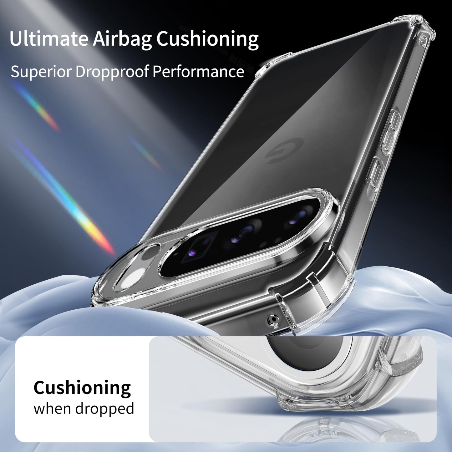 Tentoki Crystal Clear Case for Google Pixel 10 / 10 Pro