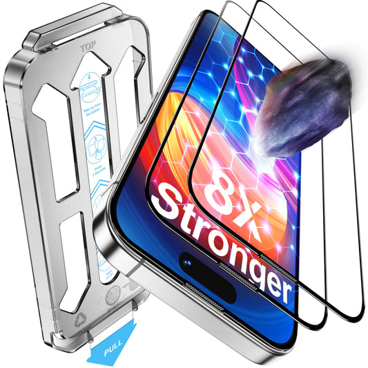 Tentoki Flash Fit Pro HD Clear Glass for iPhone 15 Plus / 16 Plus - 2 Pack
