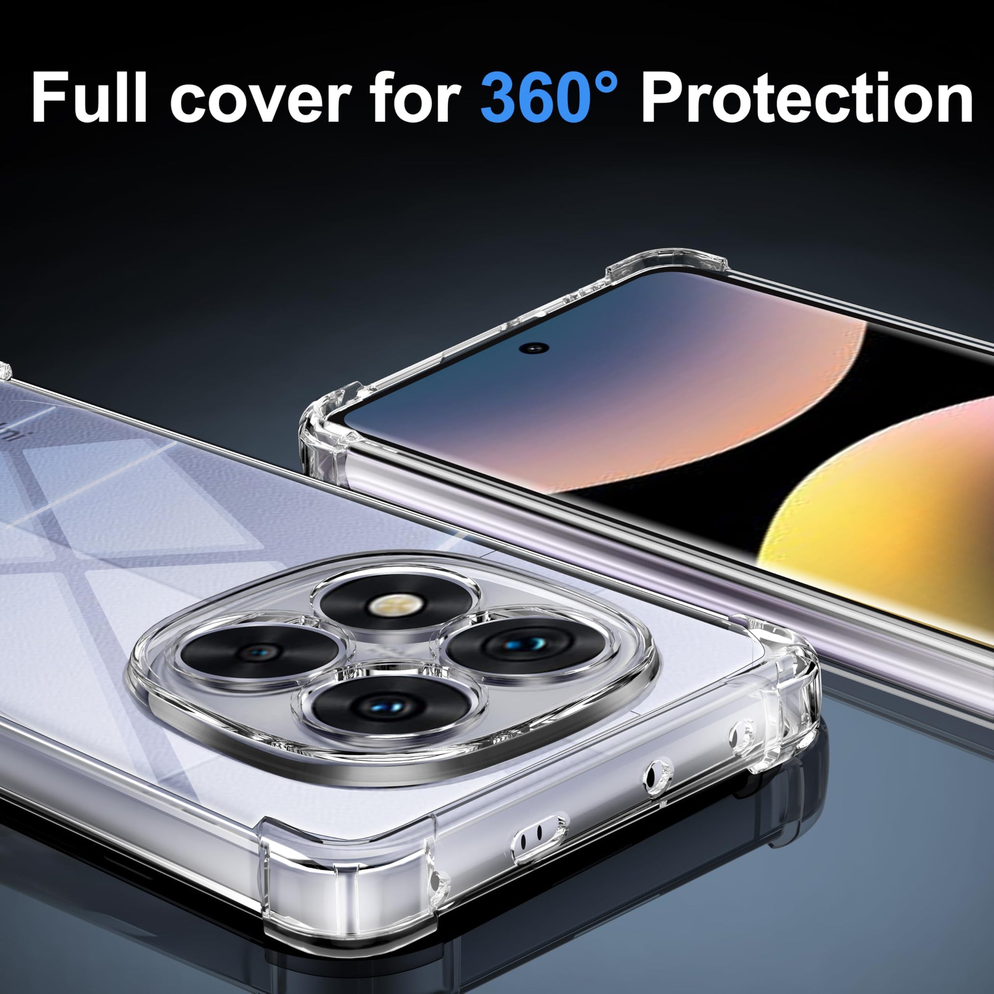 Tentoki Crystal Clear Case for Xiaomi Redmi Note 14 Pro 5G