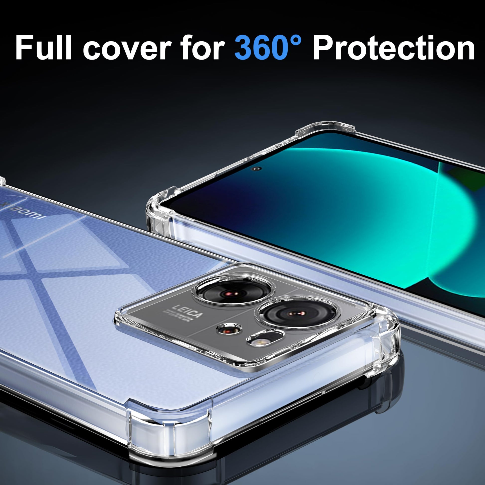 Tentoki Crystal Clear Protection Kit for Xiaomi 13T / Xiaomi 13T Pro - Case + 2 HD Glass