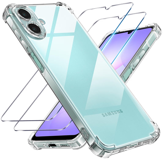 Tentoki Crystal Clear Protection Kit for Samsung Galaxy A07 - Case + 2 HD Glass