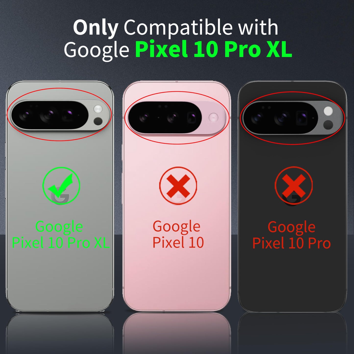 Tentoki Crystal Clear Protection Kit for Google Pixel 10 Pro XL - Case + 2 HD Glass