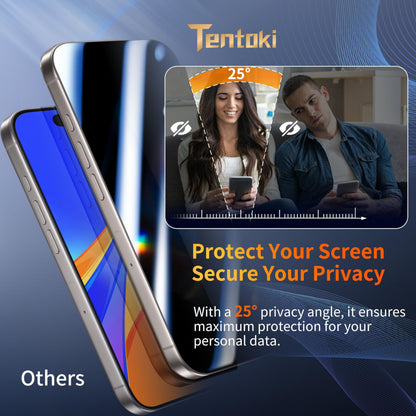 Tentoki Flash Fit Pro Privacy Glass for iPhone 15 Pro - 2 Pack