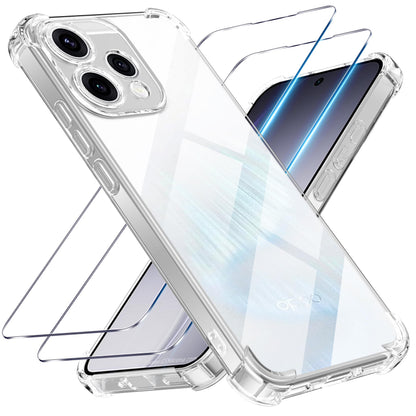Tentoki Crystal Clear Protection Kit for OPPO Reno 15 国际版 - Case + 2 HD Glass