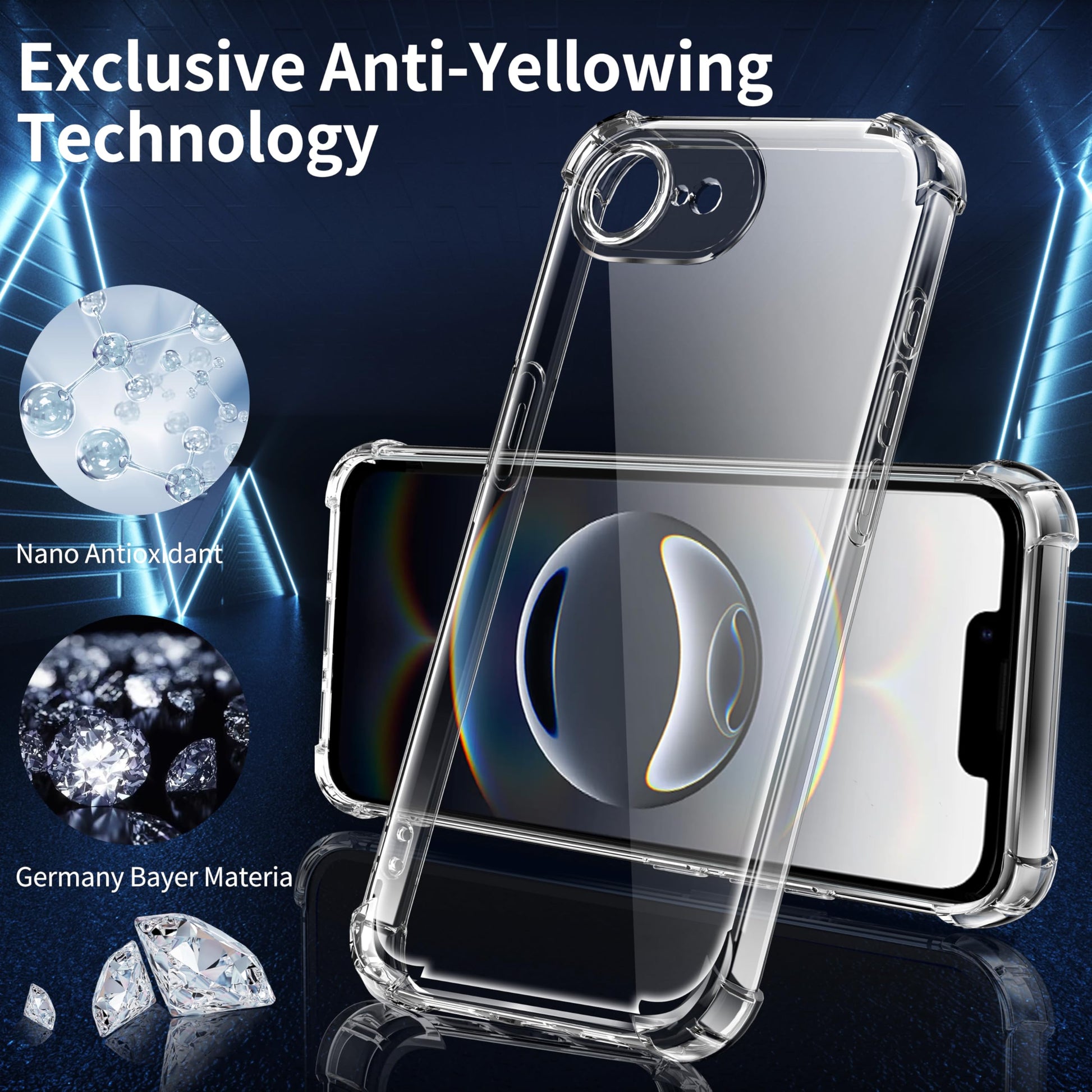 Tentoki Crystal Clear Case for iPhone 16e iPhone SE 4 2025 iPhone 16 SE