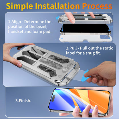 Tentoki Flash Fit Pro HD Clear Glass for iPhone 15 Pro - 2 Pack