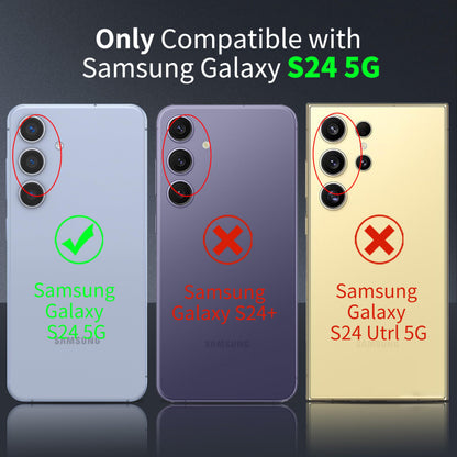 Tentoki Crystal Clear Protection Kit for Samsung Galaxy S24 5G - Case + 2 HD Glass
