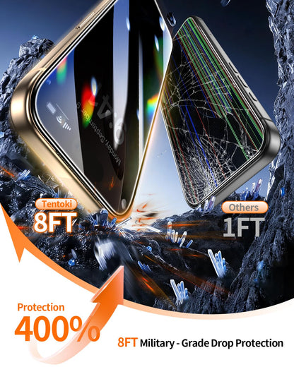 Tentoki Flash Fit Pro Premium Privacy Glass for iPhone 16 Pro Max - 2 Pack
