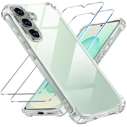 Tentoki Crystal Clear Protection Kit for Samsung Galaxy S25 Plus / S25+ 5G - Case + 2 HD Glass