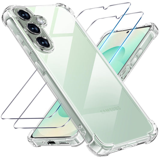 Tentoki Crystal Clear Protection Kit for Samsung Galaxy S25 Plus / S25+ 5G - Case + 2 HD Glass