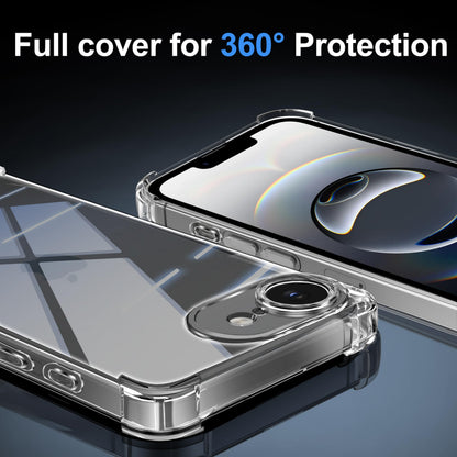 Tentoki Crystal Clear Protection Kit for iPhone 16e iPhone SE 4 2025 iPhone 16 SE - Case + 2 HD Glass