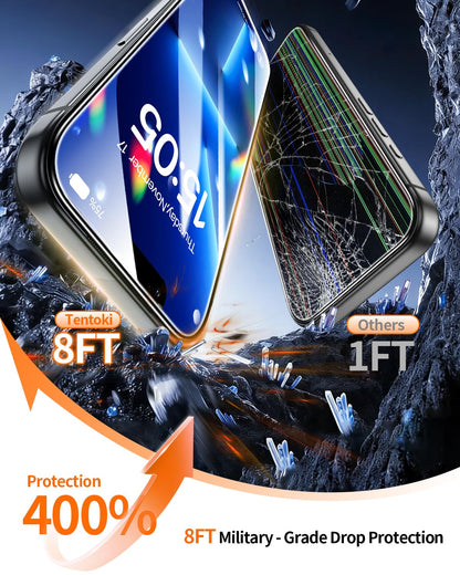 Tentoki Flash Fit Pro Premium HD Clear Glass for iPhone 13 / 13 Pro / 14 - 2 Pack