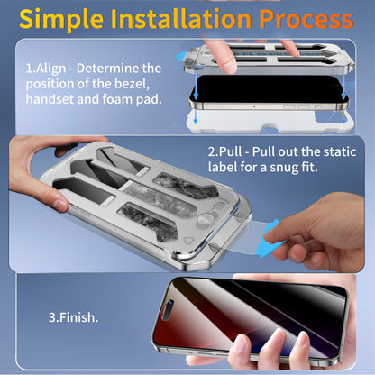 Tentoki Flash Fit Pro Privacy Glass for iPhone 14 Pro Max - 2 Pack