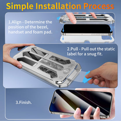 Tentoki Flash Fit Pro Privacy Glass for iPhone 15 Plus / 16 Plus - 2 Pack