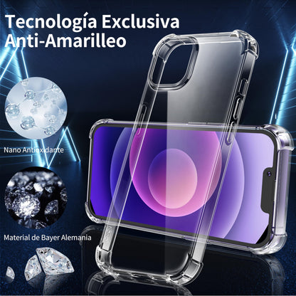 Tentoki Crystal Clear Protection Kit for iPhone 12 Mini - Case + 2 HD Glass