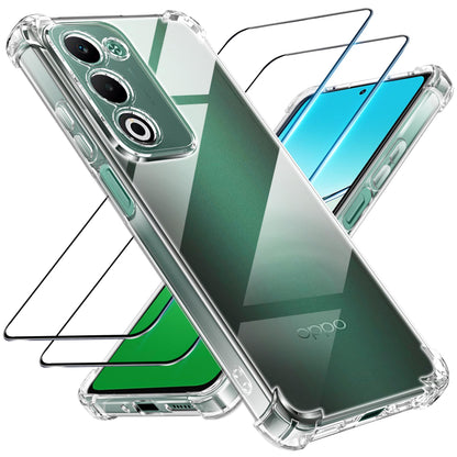 Tentoki Crystal Clear Protection Kit for Oppo A5 - Case + 2 HD Glass