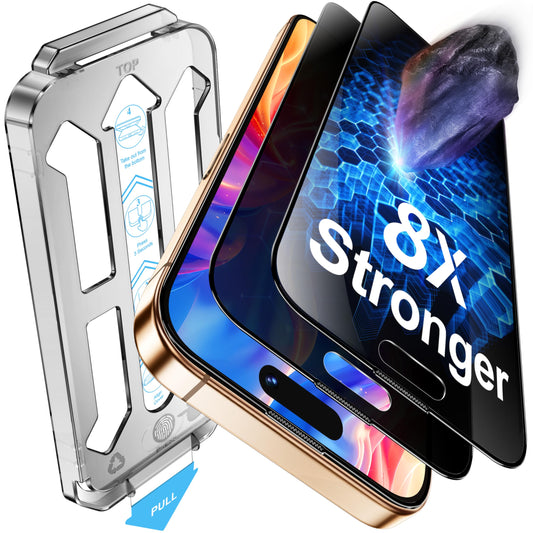 Tentoki Flash Fit Pro Privacy Glass for iPhone 16 Pro - 2 Pack