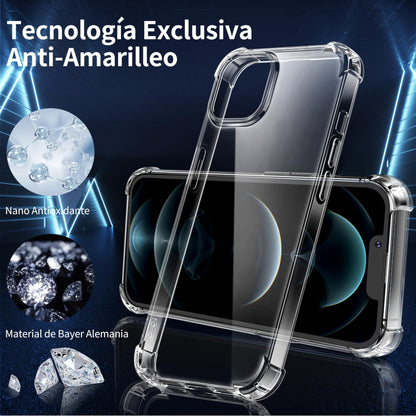 Tentoki Crystal Clear Protection Kit for iPhone 12 Pro Max - Case + 2 HD Glass
