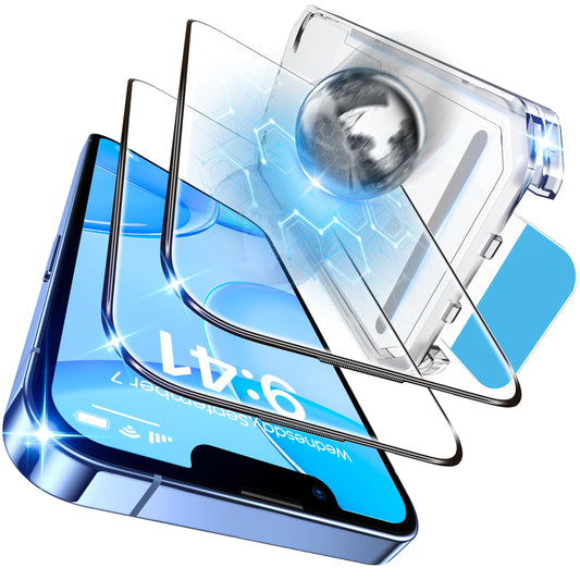 Tentoki Flash Fit Pro Premium HD Clear Glass for iPhone 13 Pro Max / iPhone 14 Plus - 2 Pack