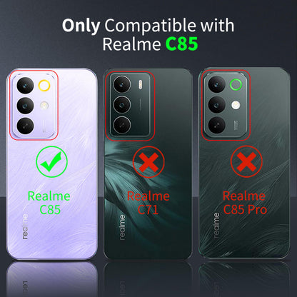 Tentoki Crystal Clear Protection Kit for Realme C85 - Case + 2 HD Glass