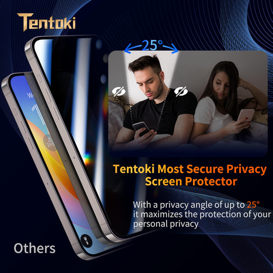 Tentoki Flash Fit Classic Privacy Glass for iPhone 15 Plus / iPhone 16 Plus - 2 Pack