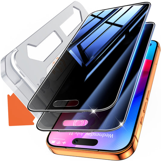 Tentoki Flash Fit Classic Privacy Glass for iPhone 17 Pro Max - 2 Pack