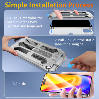 Tentoki Flash Fit Pro HD Clear Glass for iPhone 15 Pro Max - 2 Pack