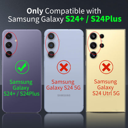 Tentoki Crystal Clear Protection Kit for Samsung Galaxy S24+ / S24Plus - Case + 2 HD Glass