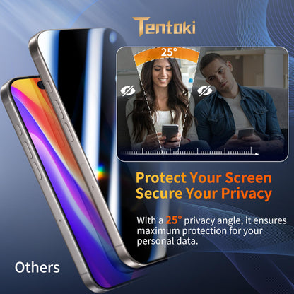 Tentoki Flash Fit Pro Privacy Glass for iPhone 15 Pro Max - 2 Pack